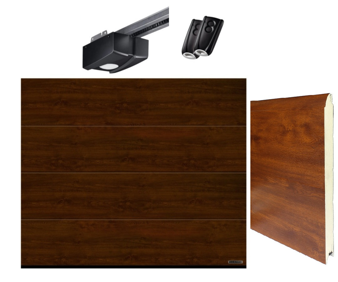 Puerta de garaje IsoMatic con perfil L Dimensiones ancho x alto 2500 x 2125 mm