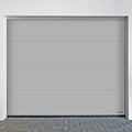 Hörmann RenoMatic Garage Door featuring a sleek, modern sectional design with a gray finish.